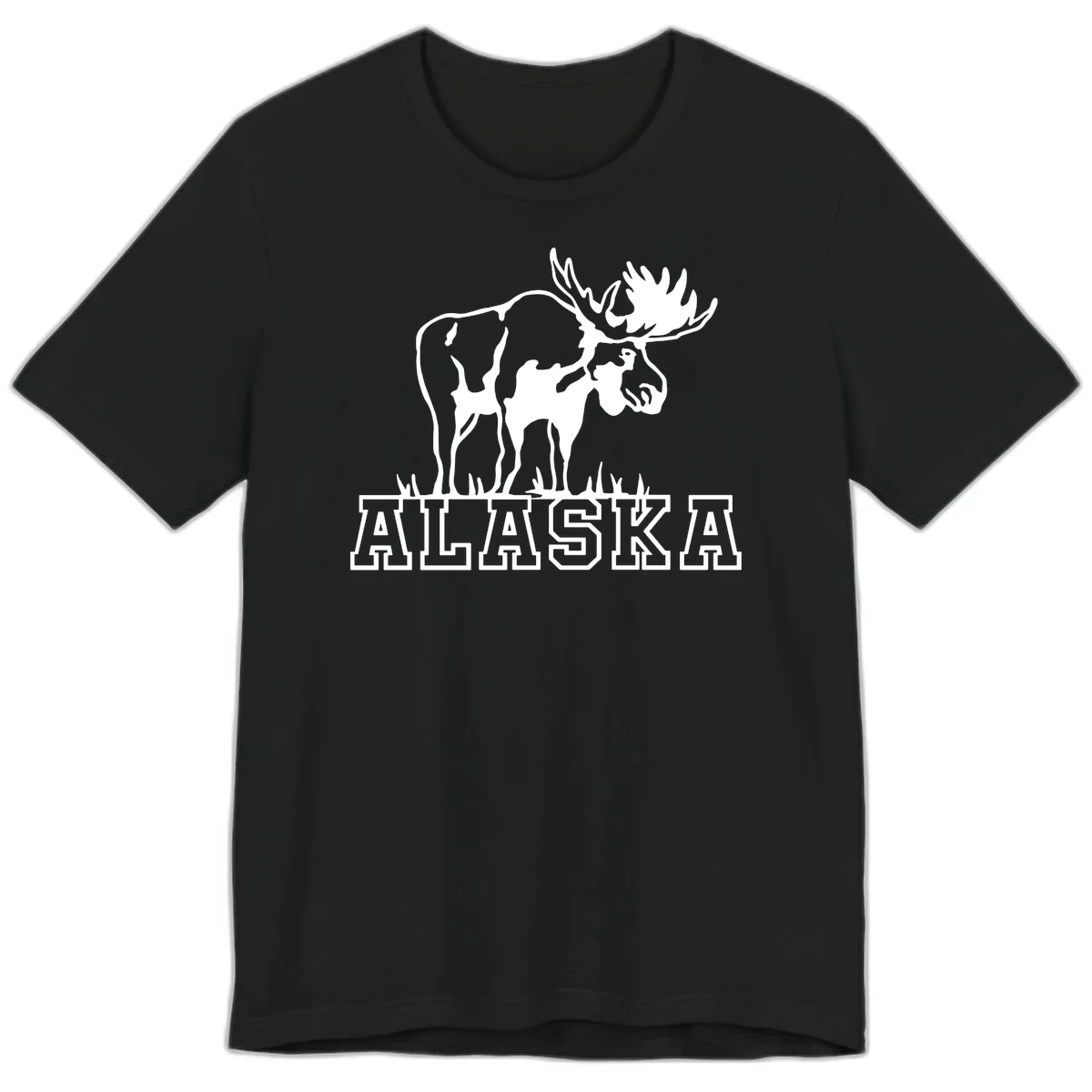 Alaska Moose Majestic State Pride Premium T-Shirt in Black