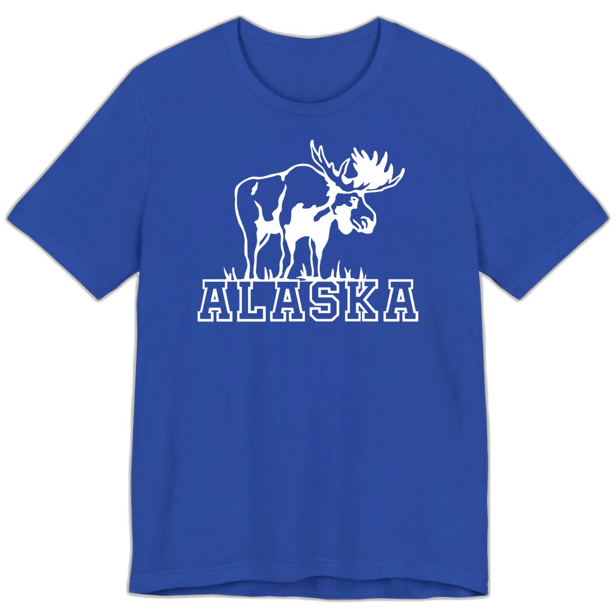Moose Alaska Silhouette Premium Tee in True Royal