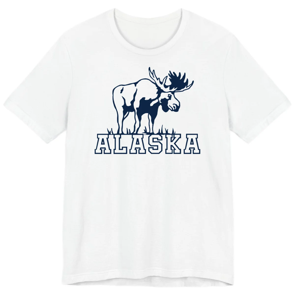 Alaska Moose Majestic State Pride Premium T-Shirt in White