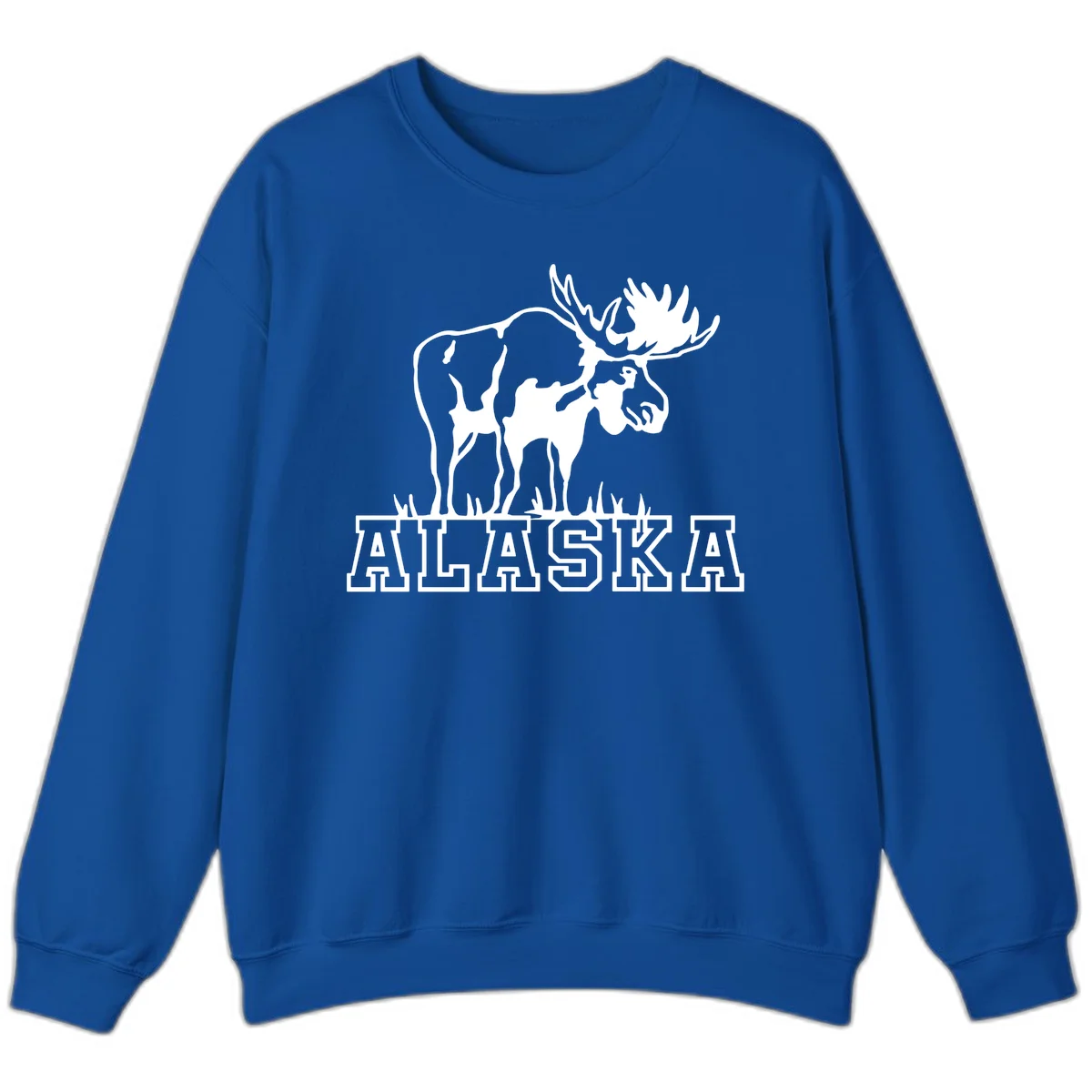 Moose Alaska Silhouette Sweatshirt in Royal