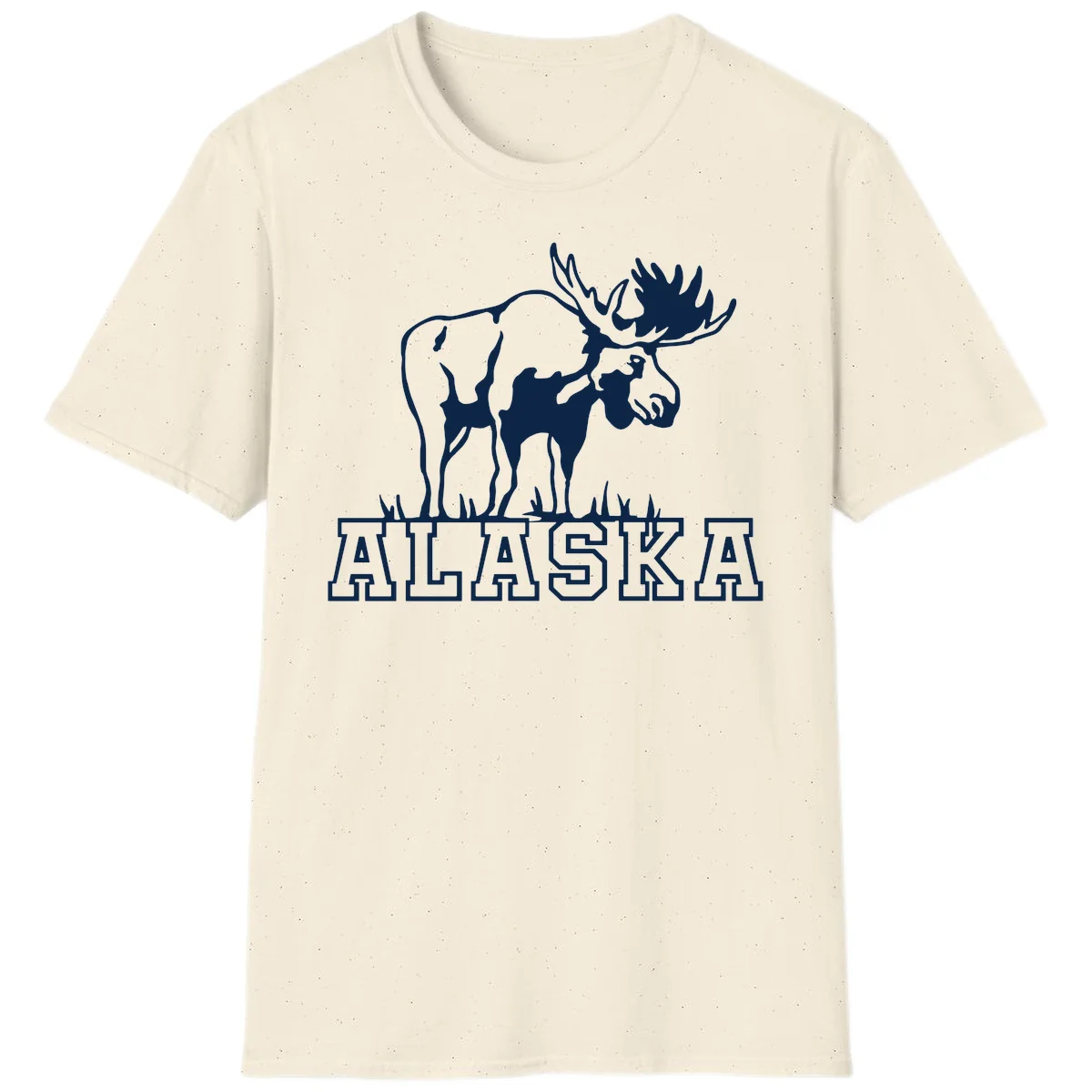 Alaska Moose Majestic State Pride T-Shirt in Natural