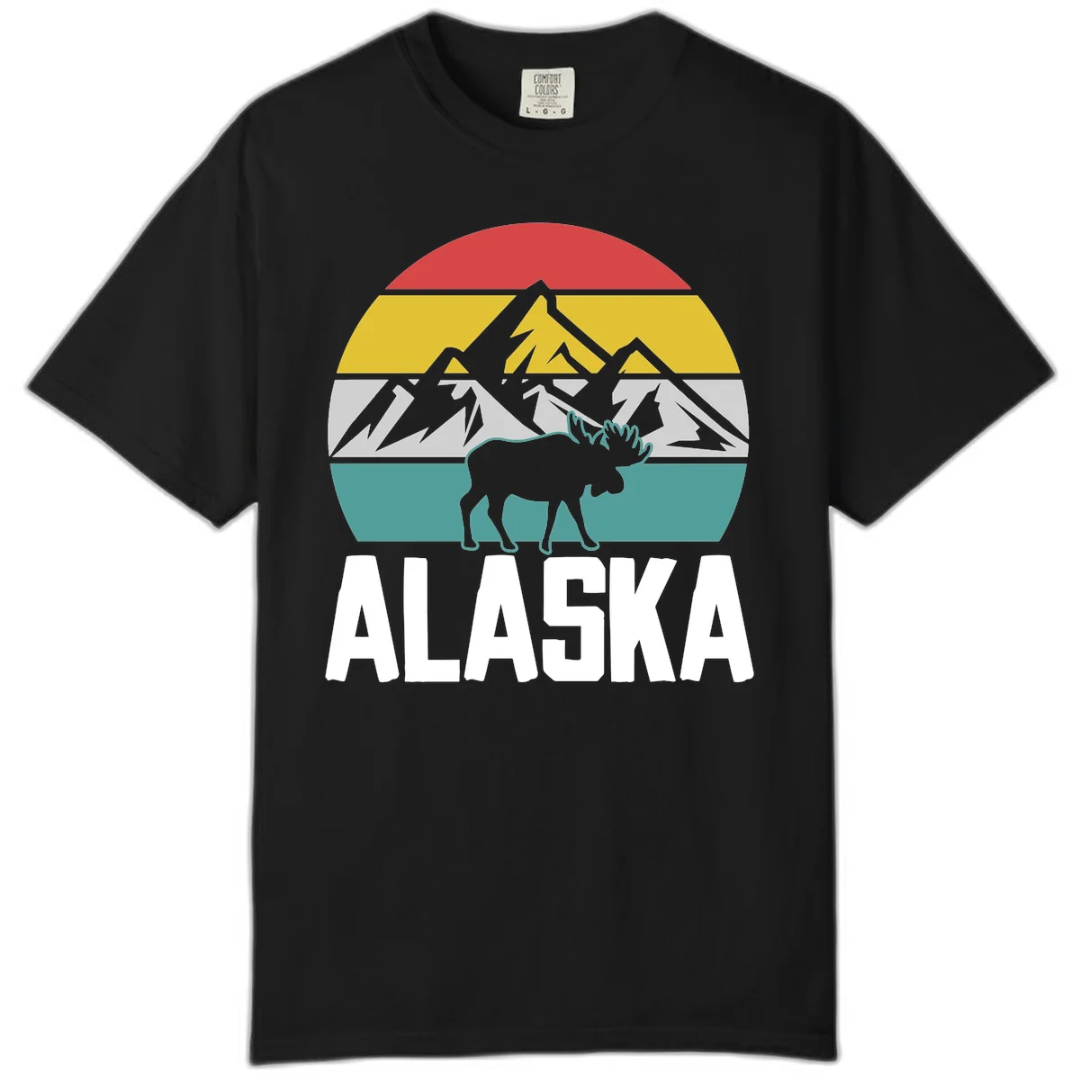 Moose Mountain Wilderness Alaska Comfort Color in Black
