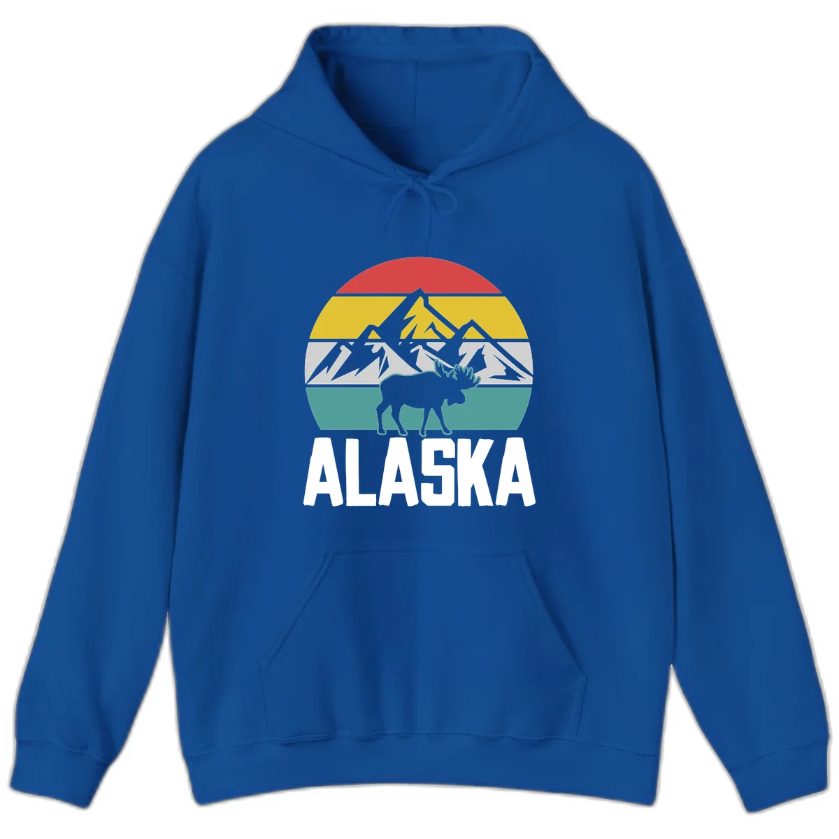 Moose Mountain Wilderness Alaska Hoodie in Royal