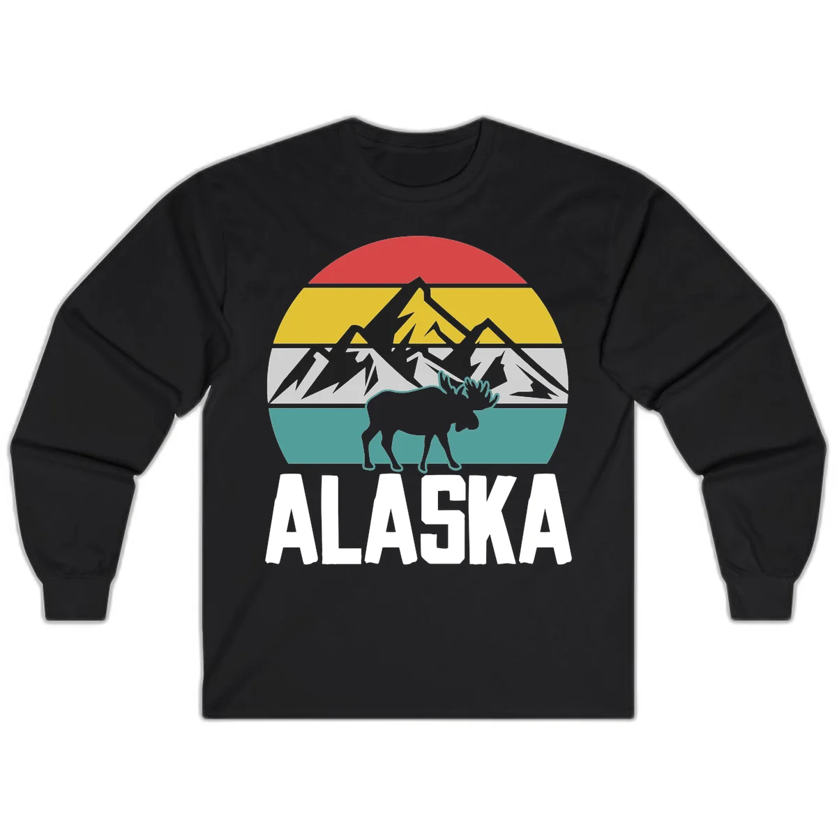 Moose Mountain Wilderness Alaska Long Sleeve in Black