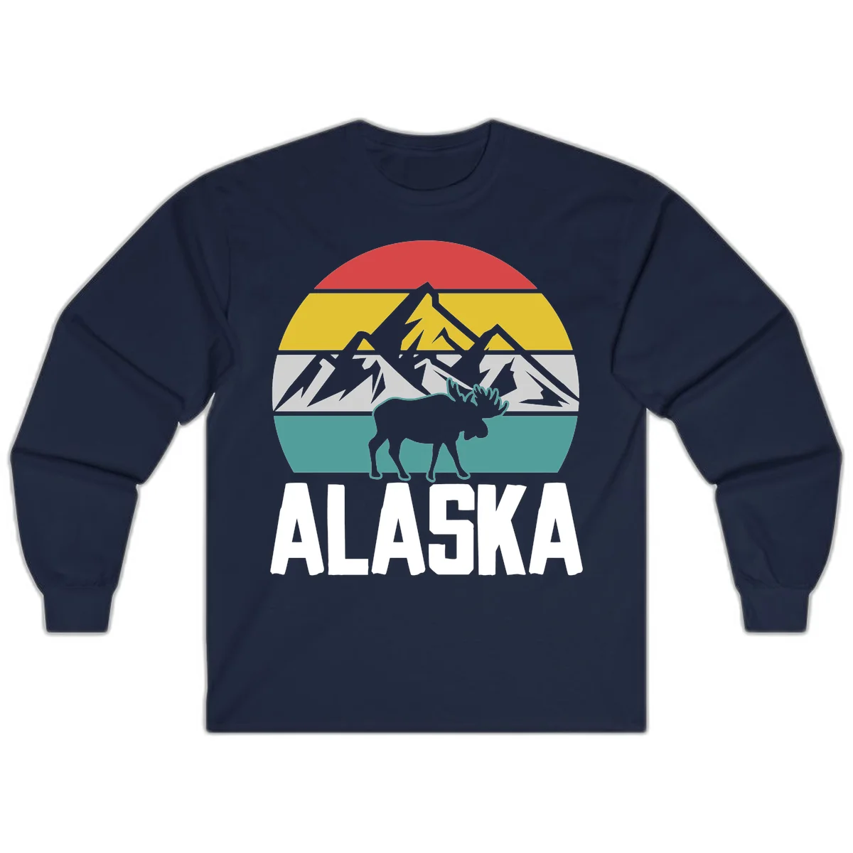 Moose Mountain Wilderness Alaska Long Sleeve in Navy