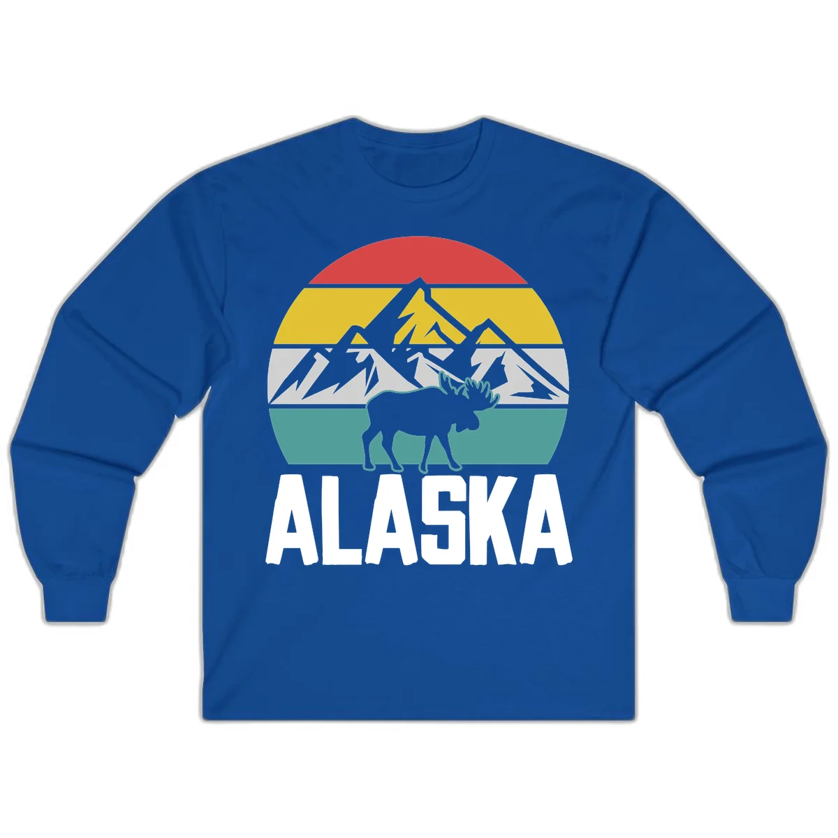 Moose Mountain Wilderness Alaska Long Sleeve in Royal