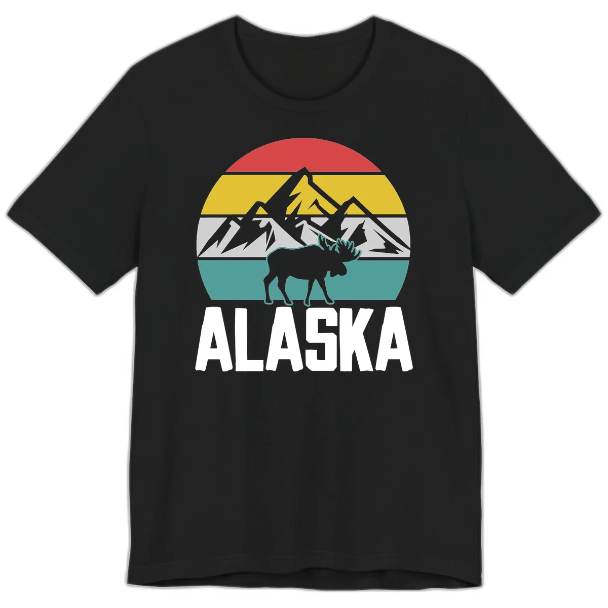 Moose Mountain Wilderness Alaska Premium Tee in Black