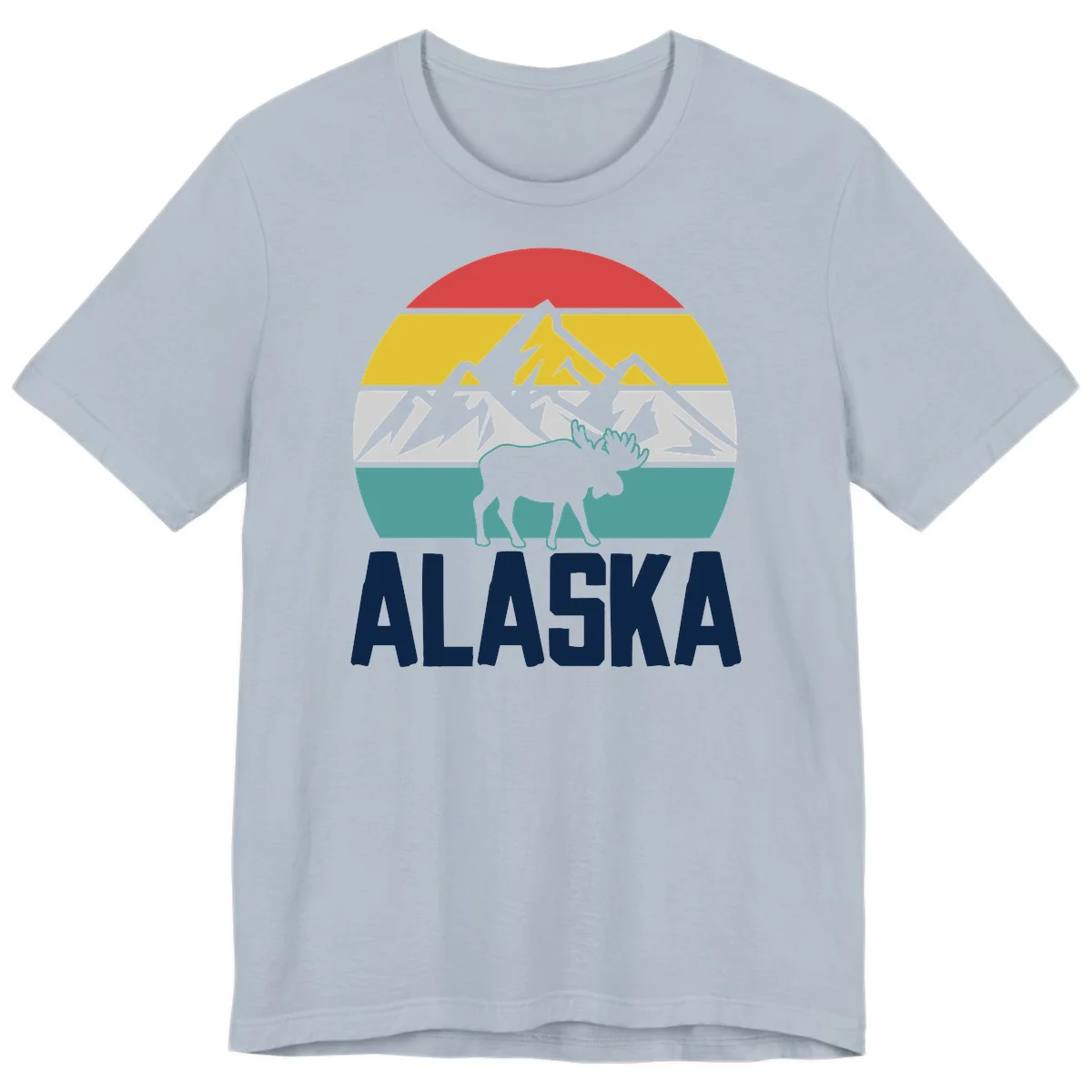 Moose Mountain Wilderness Alaska Premium Tee in Light Blue