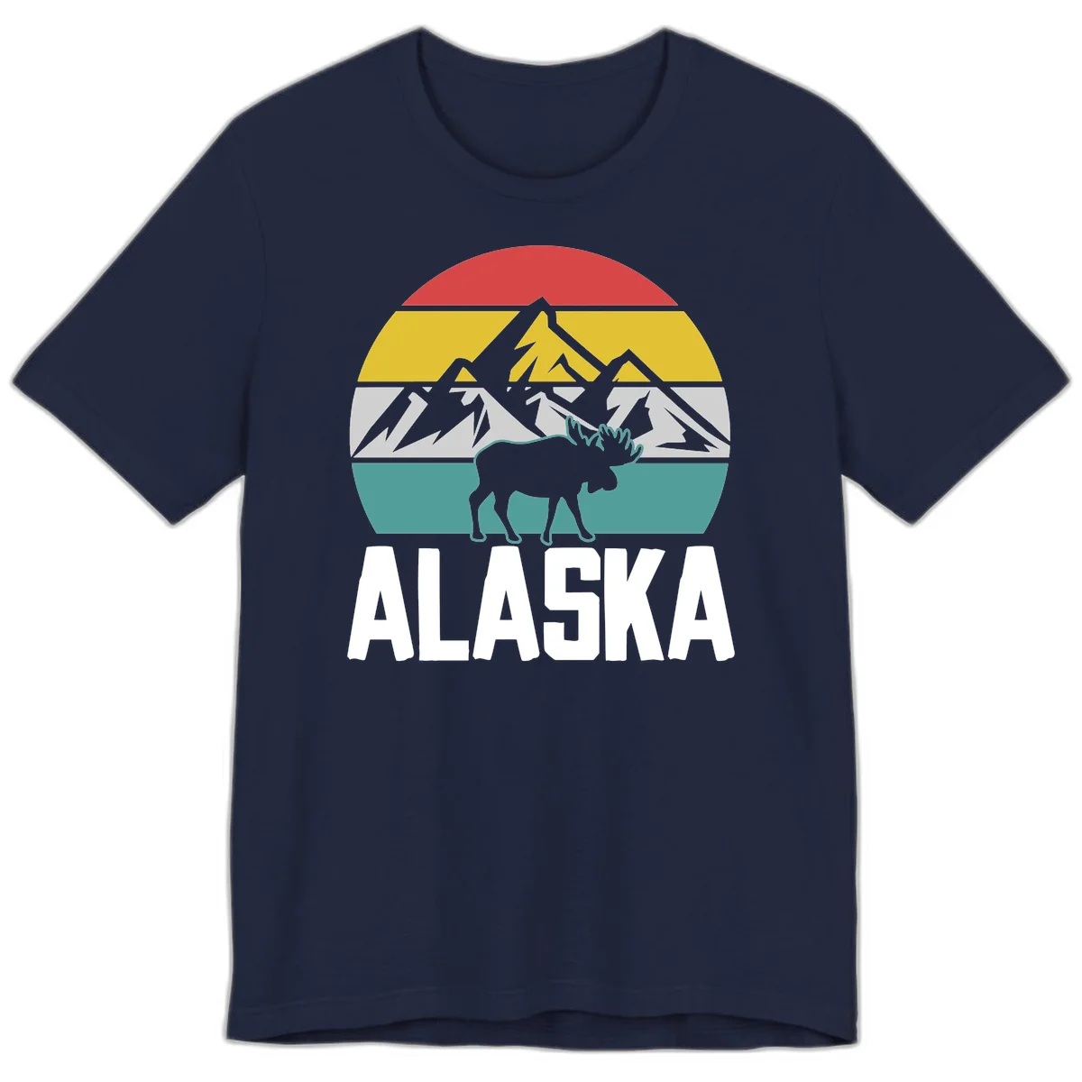 Moose Mountain Wilderness Alaska Premium Tee in Navy