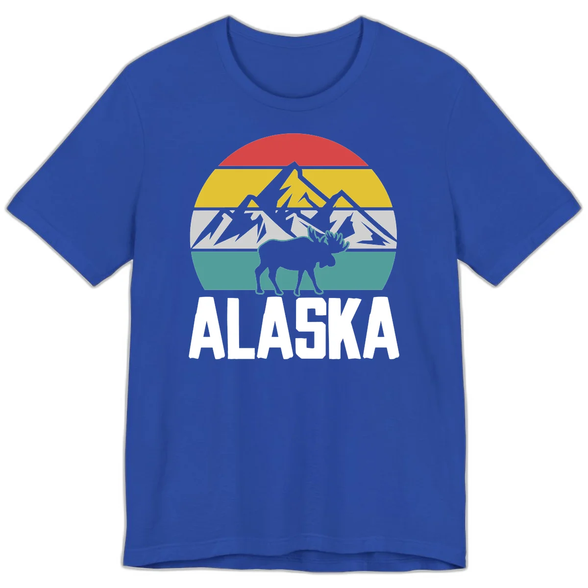 Moose Mountain Wilderness Alaska Premium Tee in True Royal
