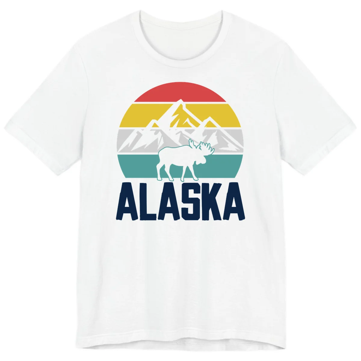 Moose Mountain Wilderness Alaska Premium Tee in White