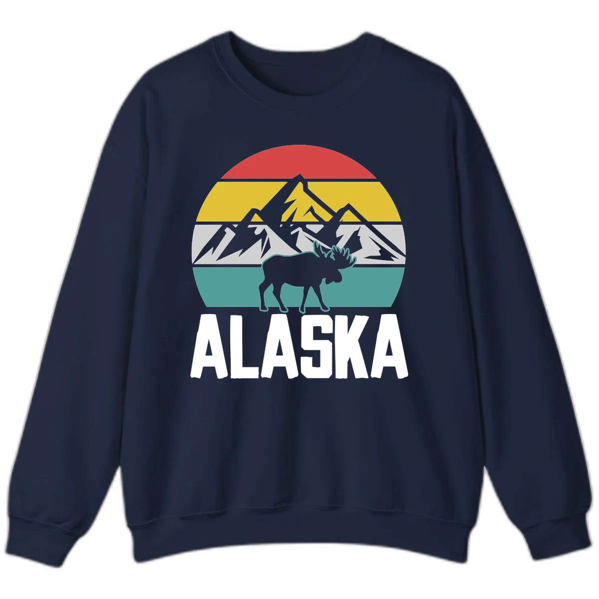Moose Mountain Wilderness Alaska Sweatshirt in Navy