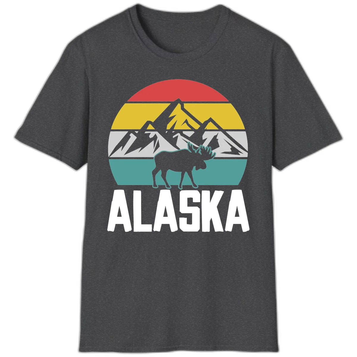 Moose Mountain Wilderness Alaska T-Shirt in Dark Heather