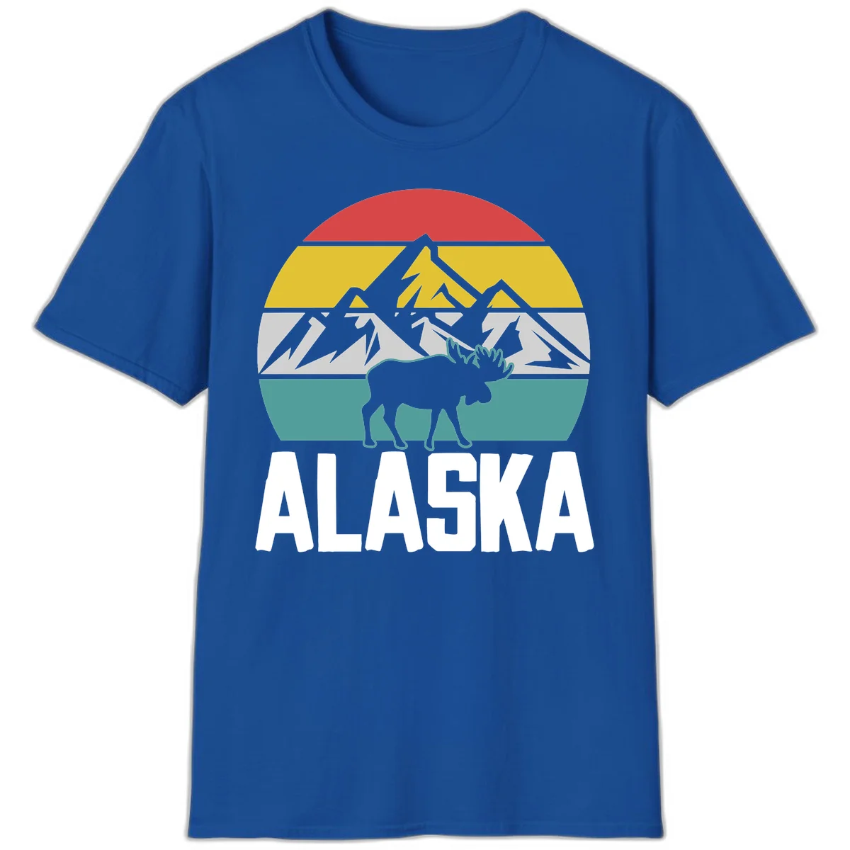 Moose Mountain Wilderness Alaska T-Shirt in Royal