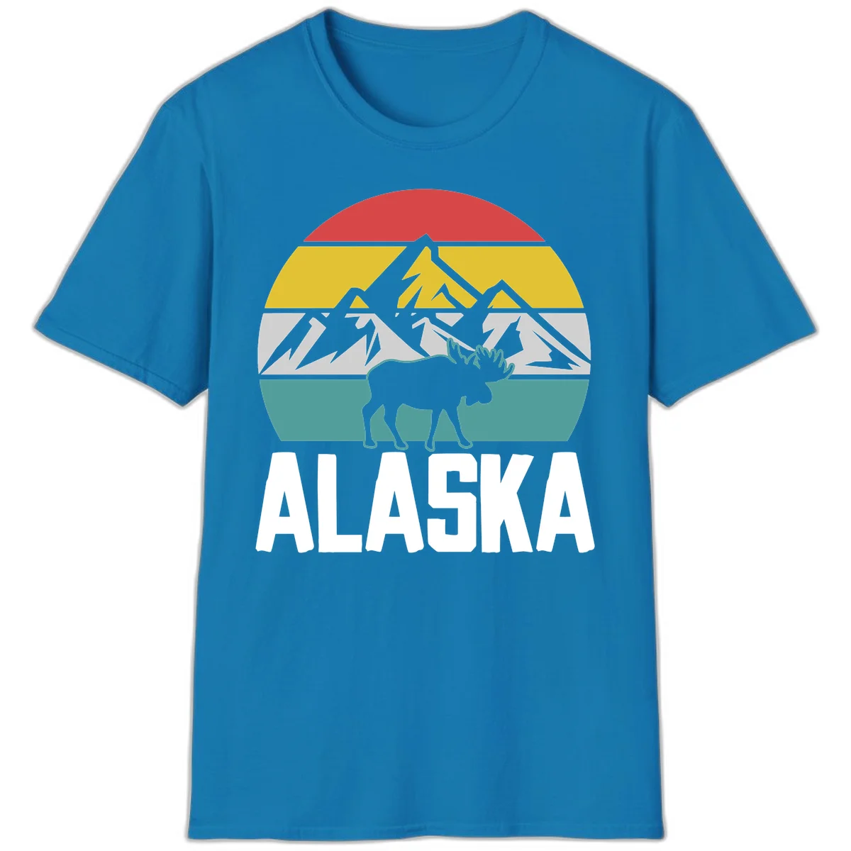 Moose Mountain Wilderness Alaska T-Shirt in Sapphire