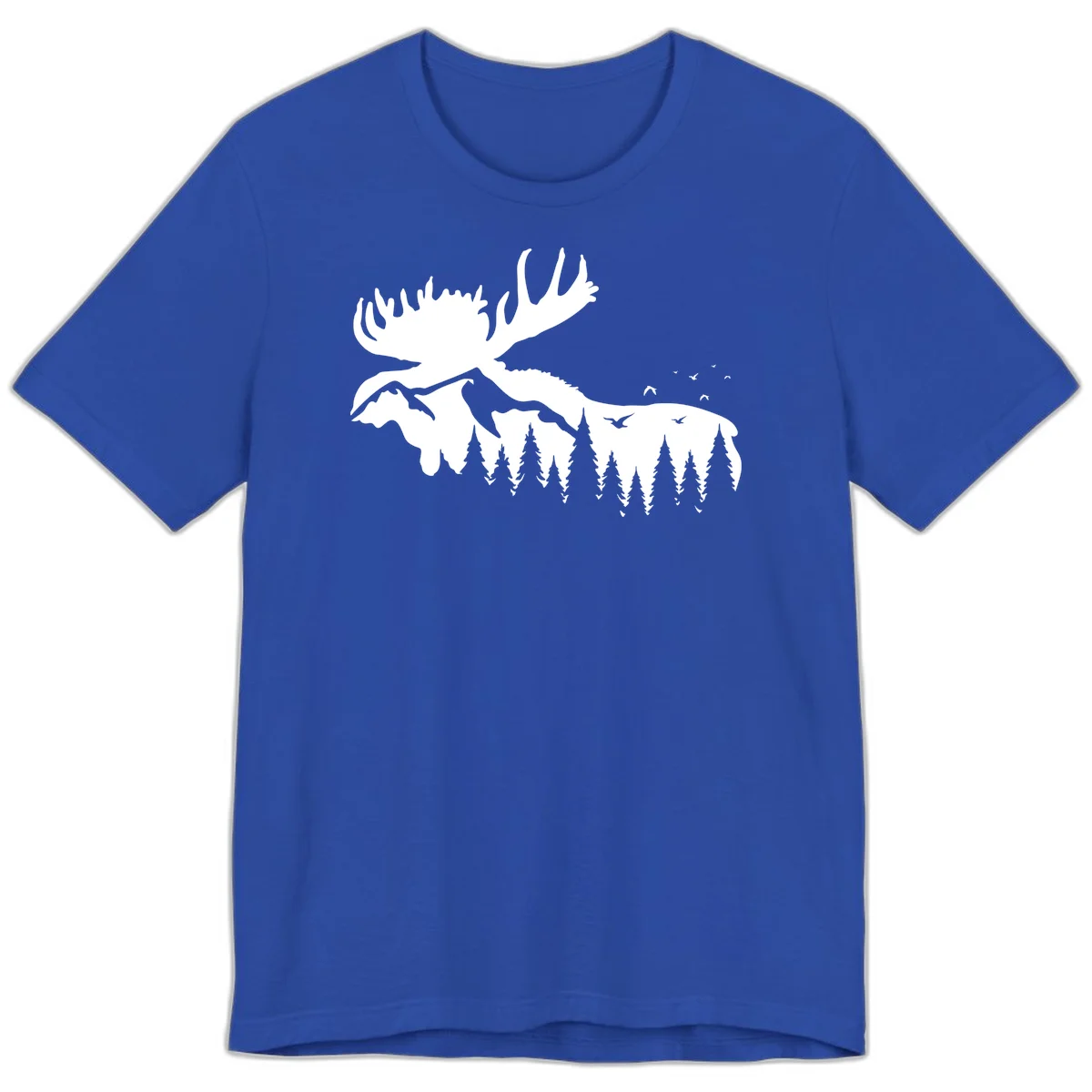Moose Mountain Forest Silhouette Premium Tee in True Royal