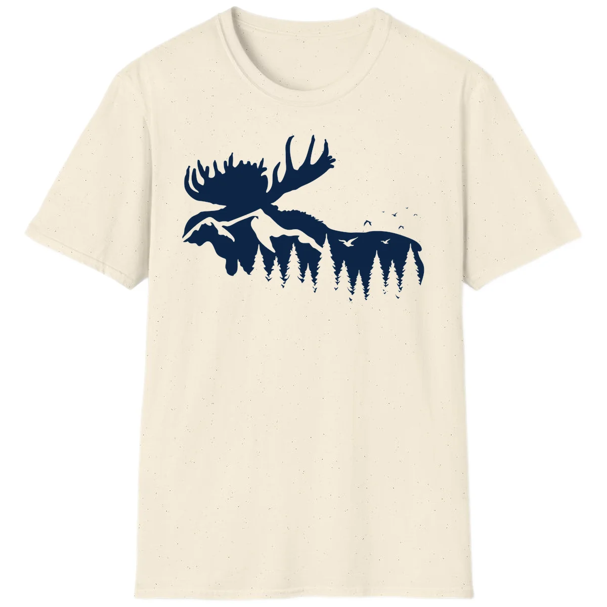 Moose Mountain Forest Silhouette T-Shirt in Natural