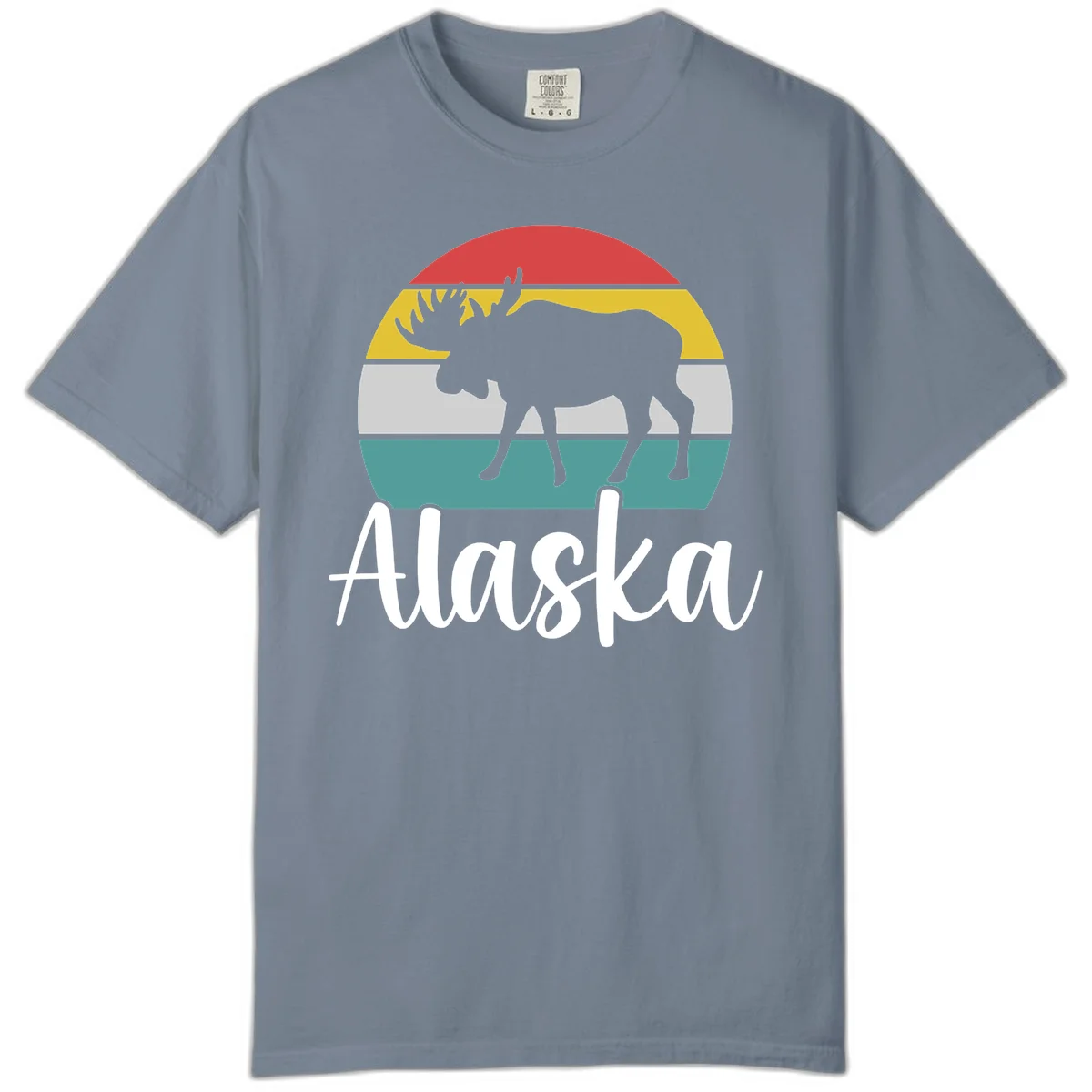 Moose Mountain Stripes Alaska Comfort Color in Blue Jean