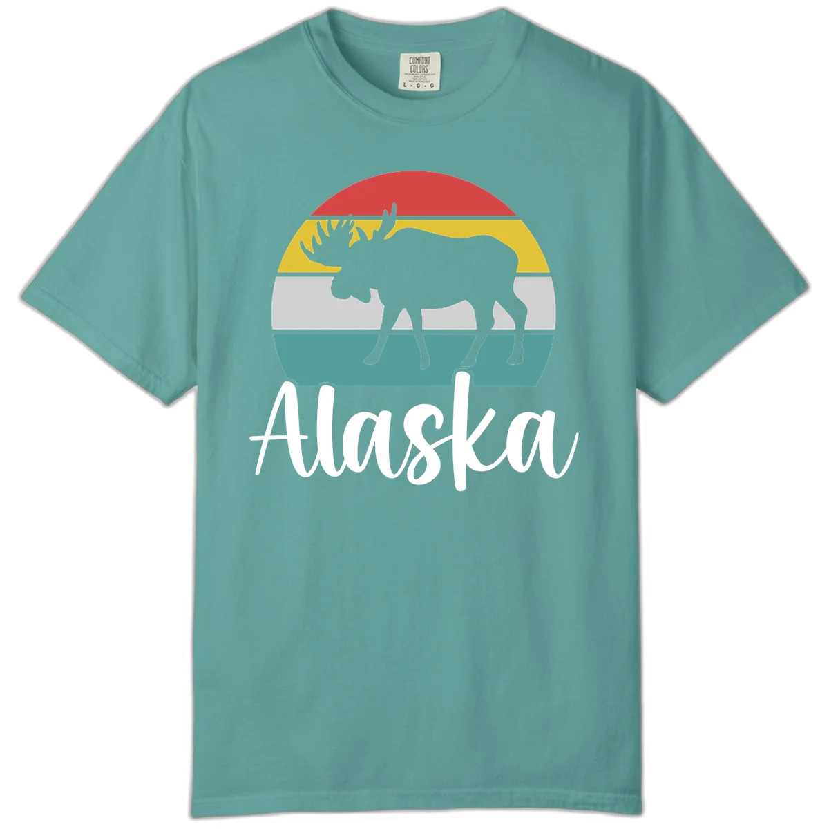 Moose Mountain Stripes Alaska Comfort Color in Seafoam