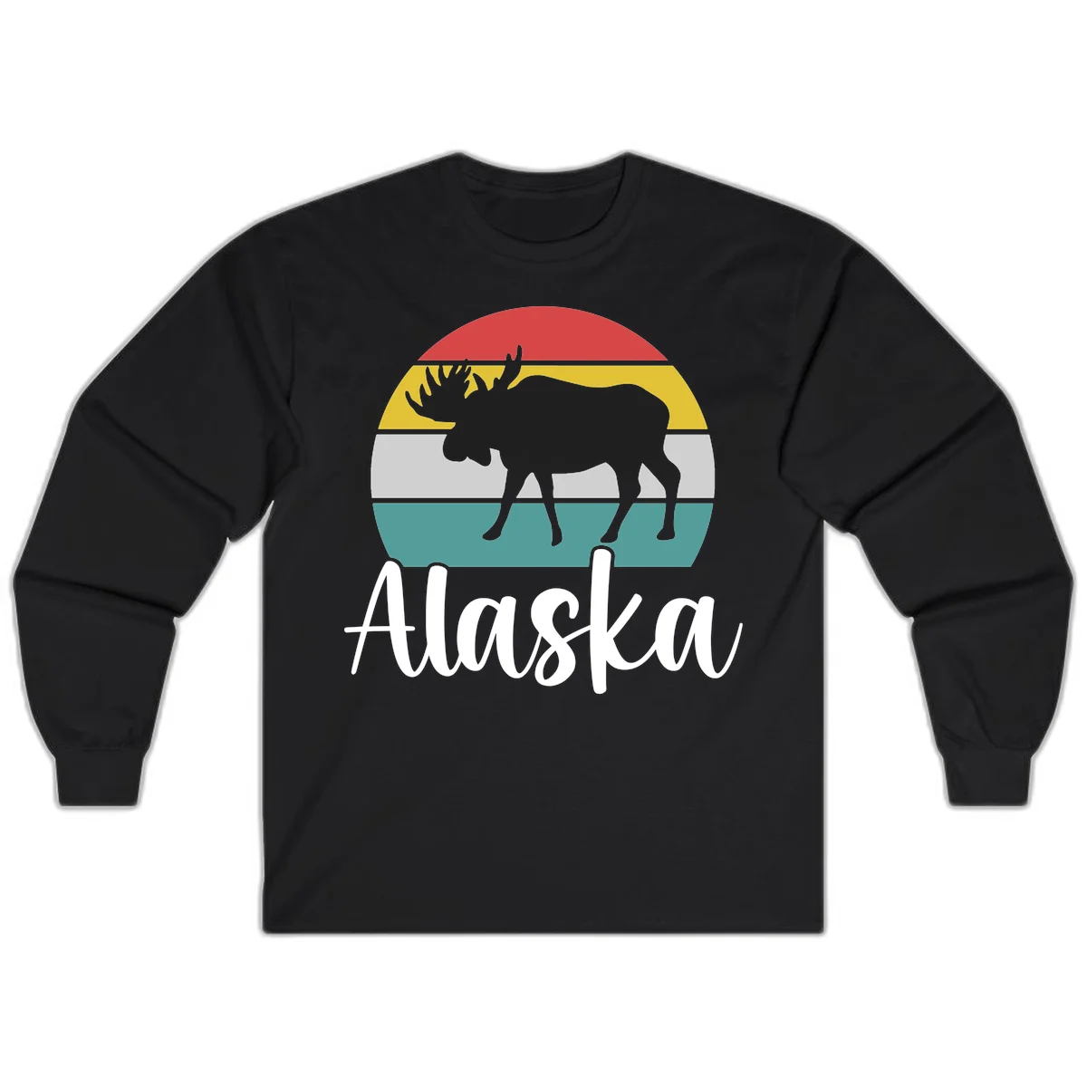 Moose Mountain Stripes Alaska Long Sleeve in Black