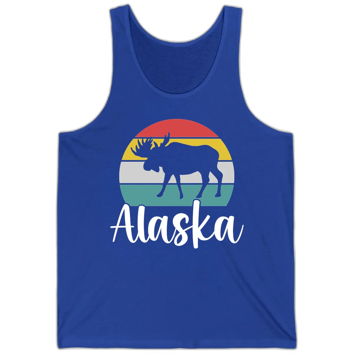 Moose Mountain Stripes Alaska Tank in True Royal
