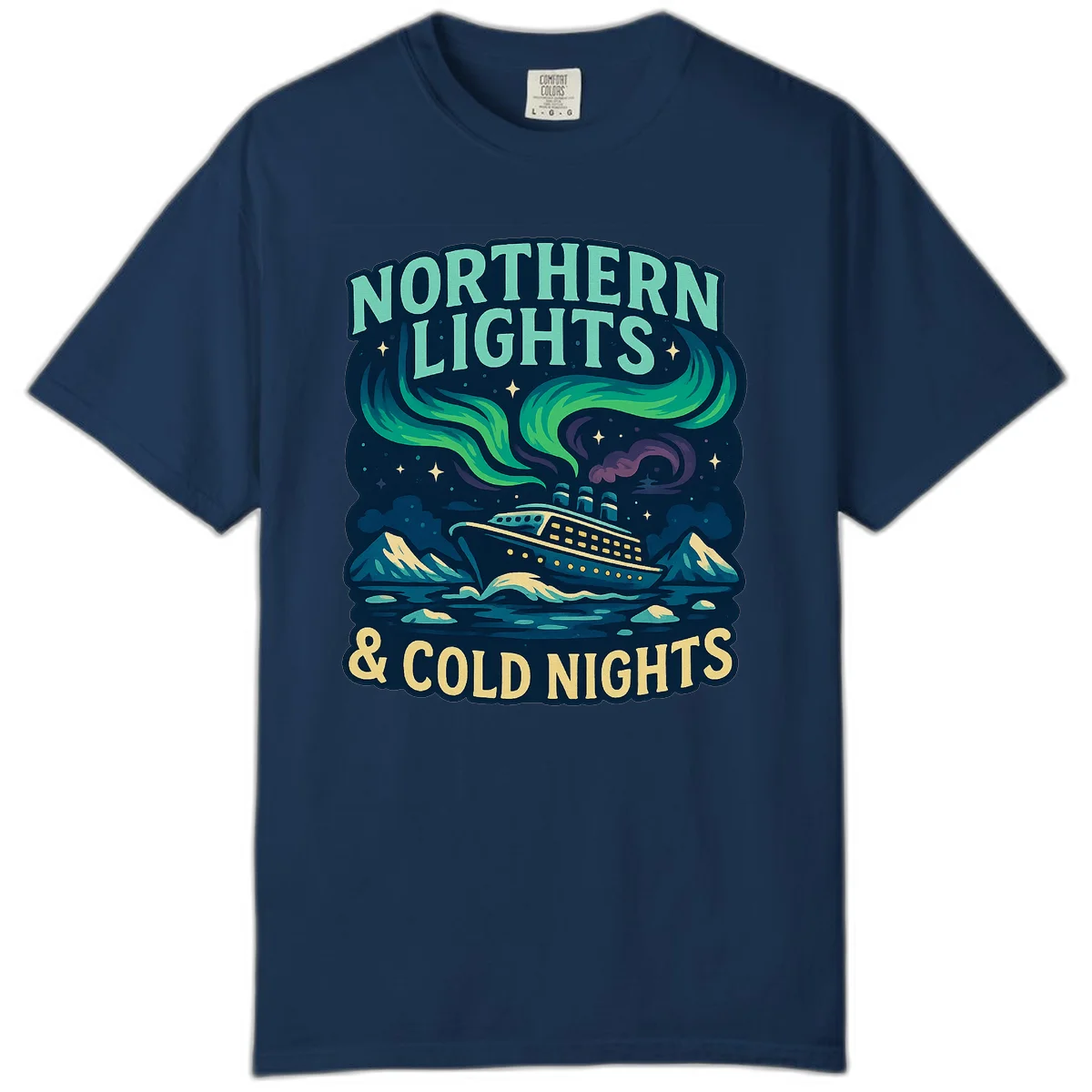 Northern Lights & Cold Nights Comfort Color in Navy