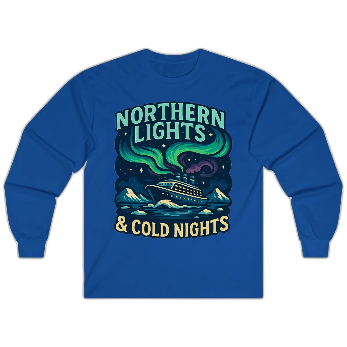 Northern Lights & Cold Nights Long Sleeve in Royal