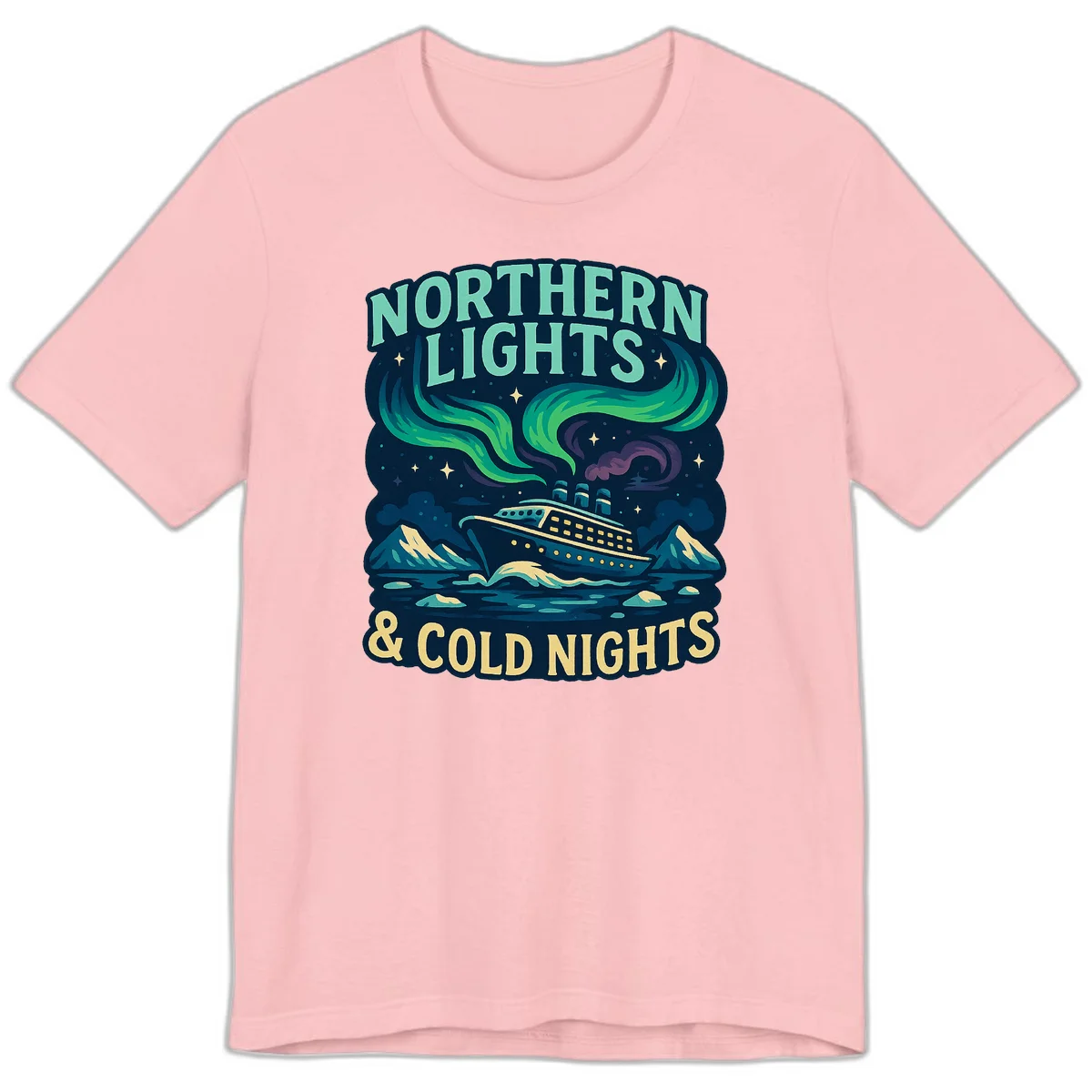 Northern Lights & Cold Nights Premium Tee in Pink