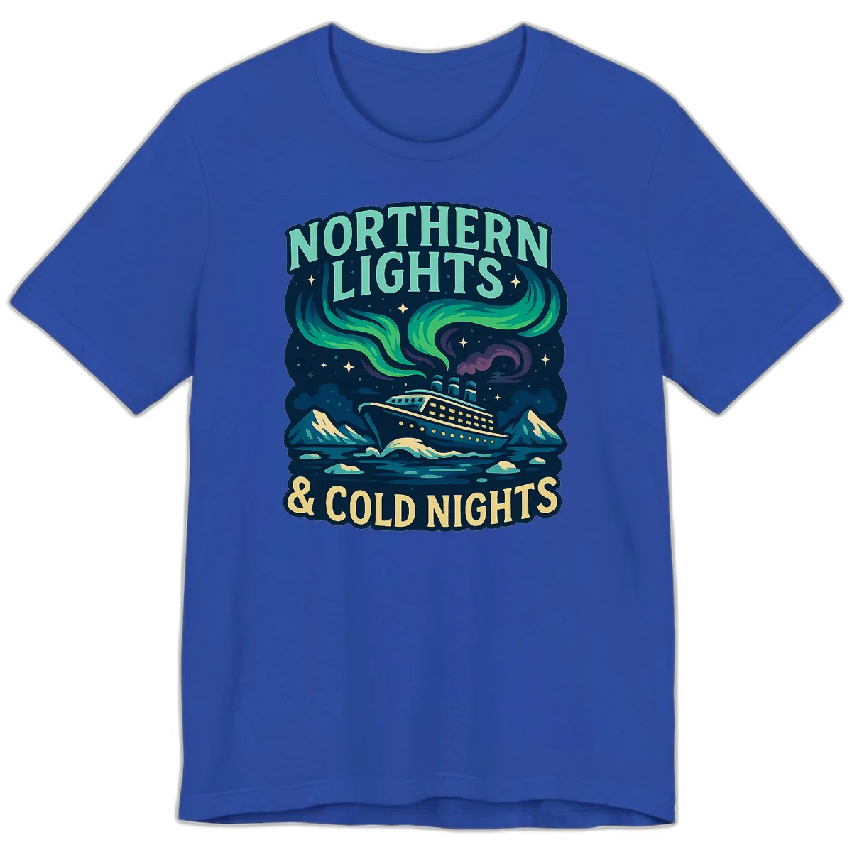 Northern Lights & Cold Nights Premium Tee in True Royal