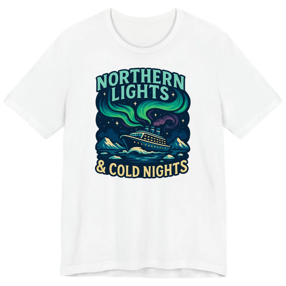 Northern Lights & Cold Nights Premium Tee in White
