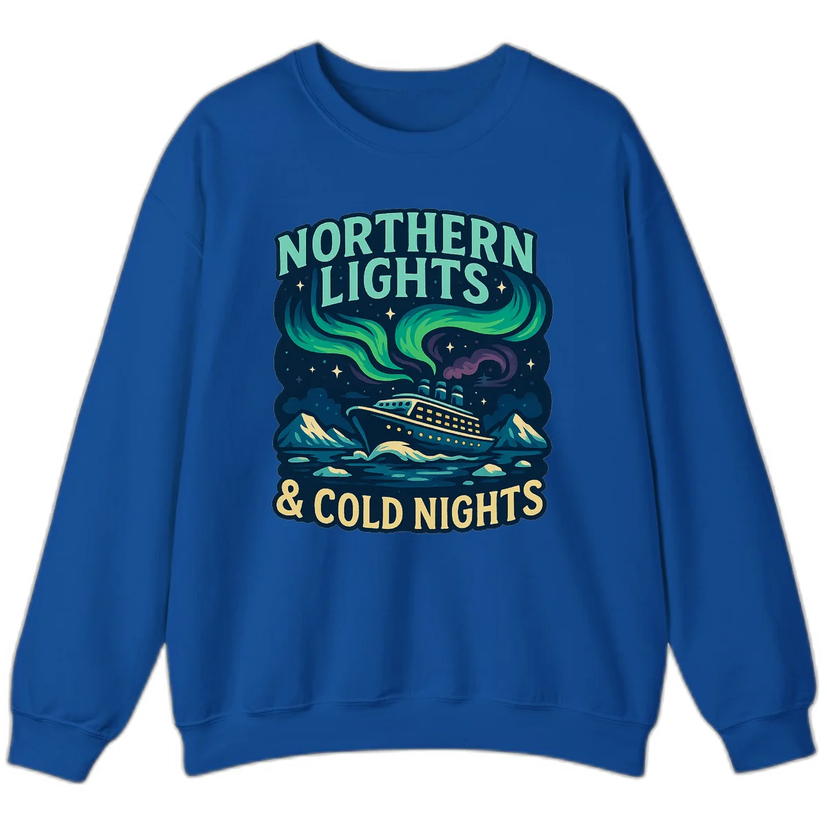Northern Lights & Cold Nights Sweatshirt in Royal