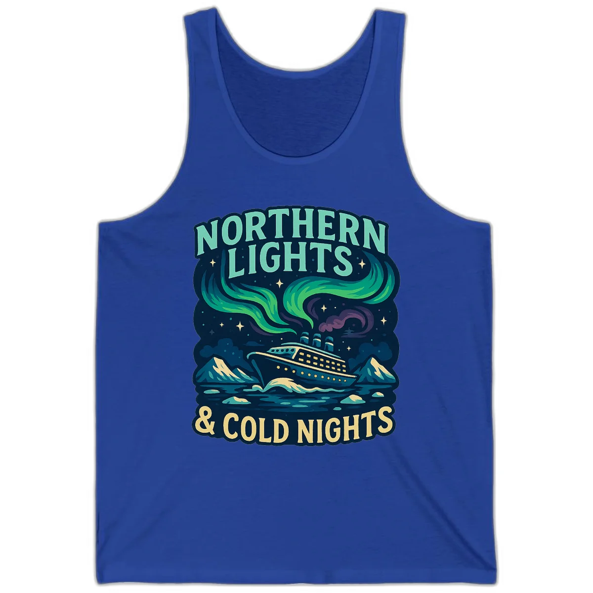 Northern Lights & Cold Nights Tank in True Royal