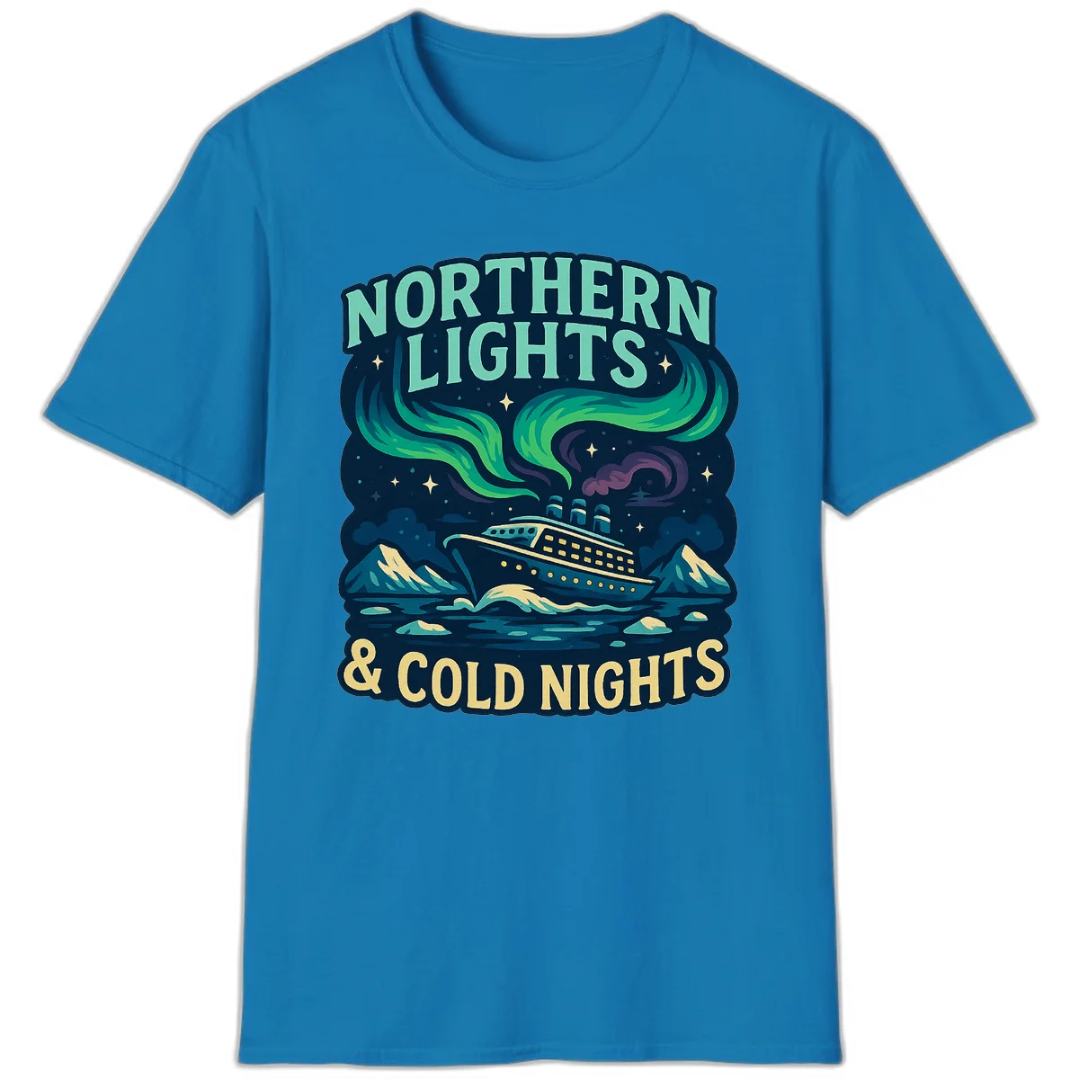 Northern Lights & Cold Nights T-Shirt in Sapphire