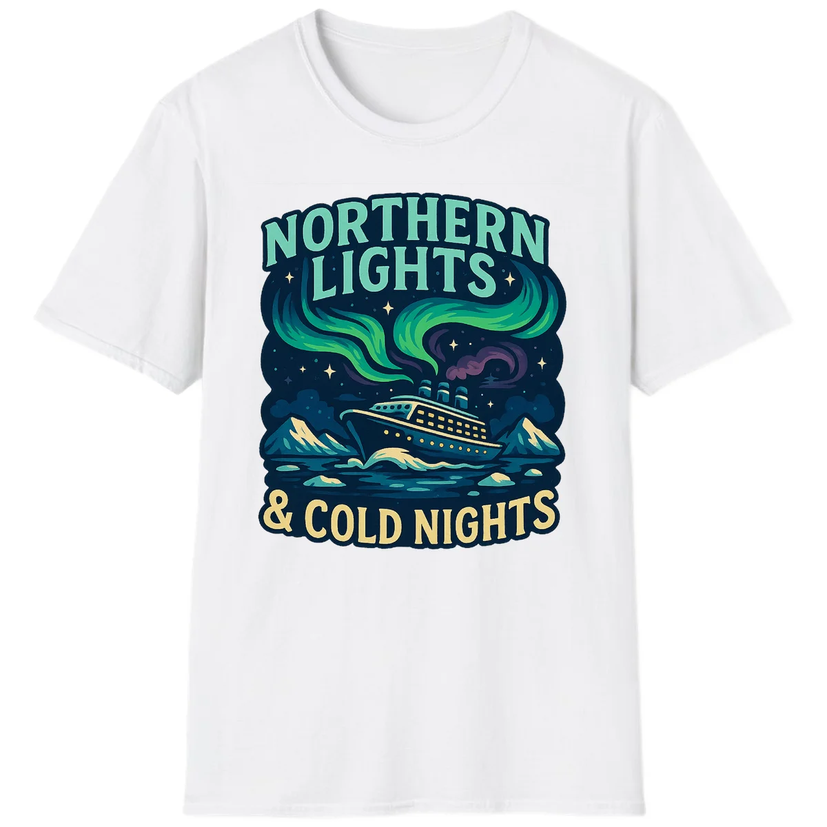 Northern Lights & Cold Nights T-Shirt in White