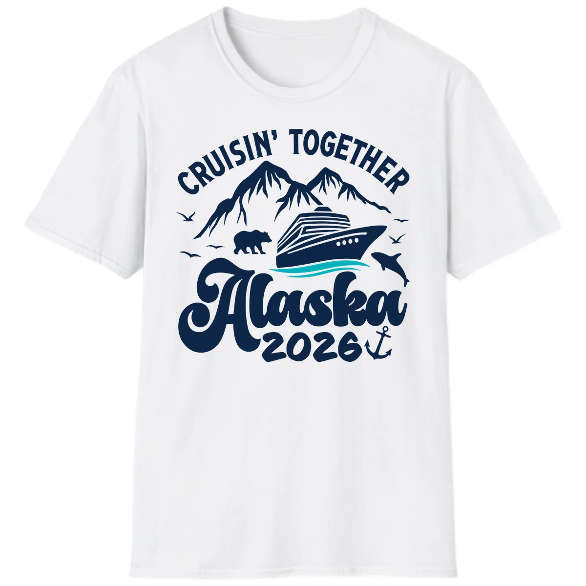 Minimalist Ocean Waves T-Shirt in White