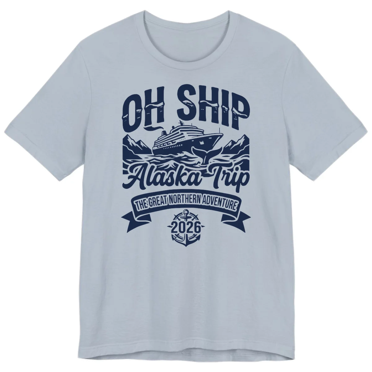 Off Ship Alaska Trip Cruise Adventure Premium Tee in Light Blue