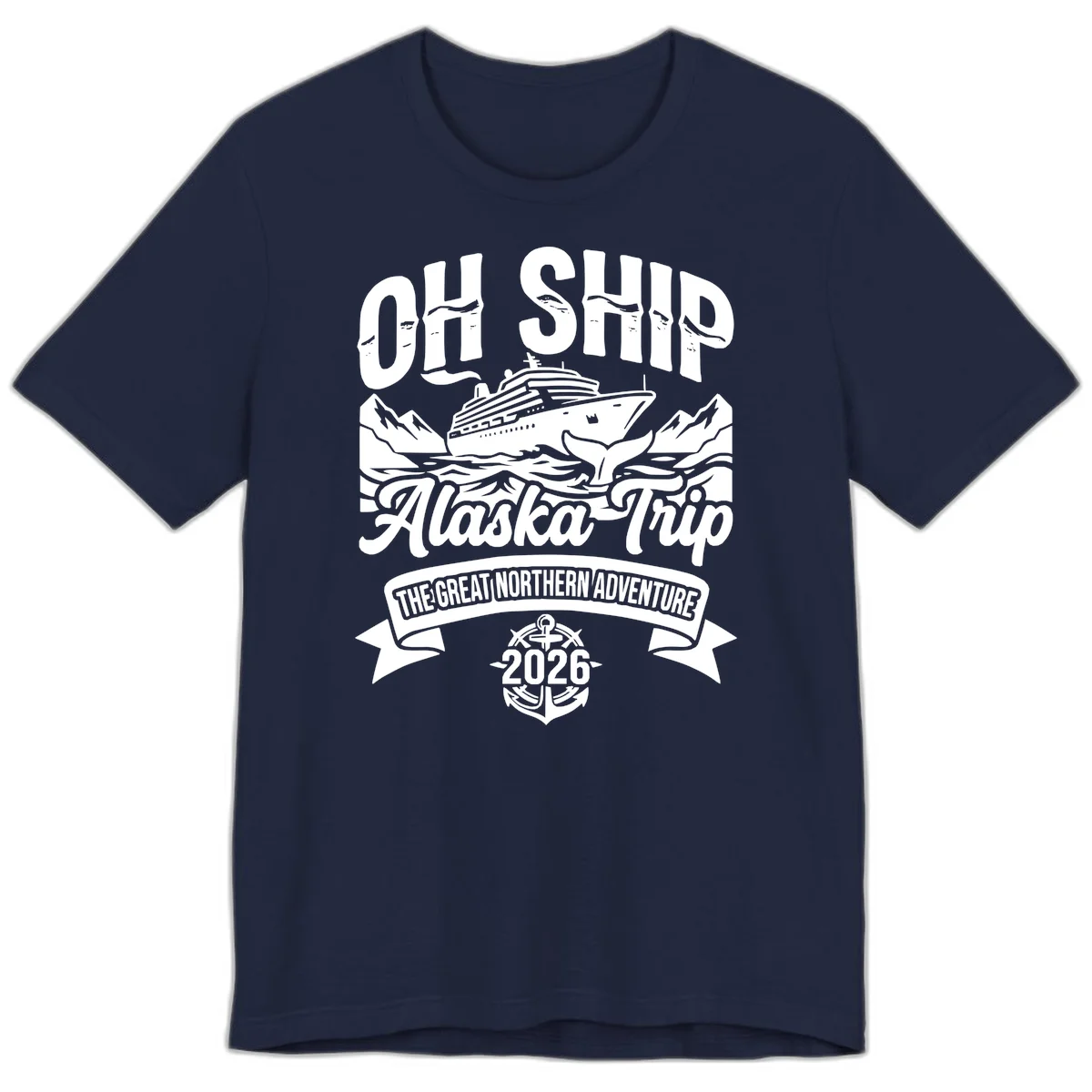 Off Ship Alaska Trip Cruise Adventure Premium Tee in Navy
