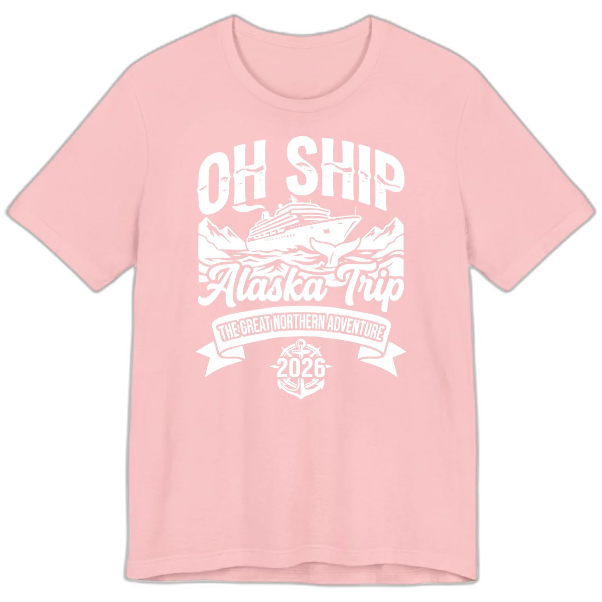 Off Ship Alaska Trip Cruise Adventure Premium Tee in Pink