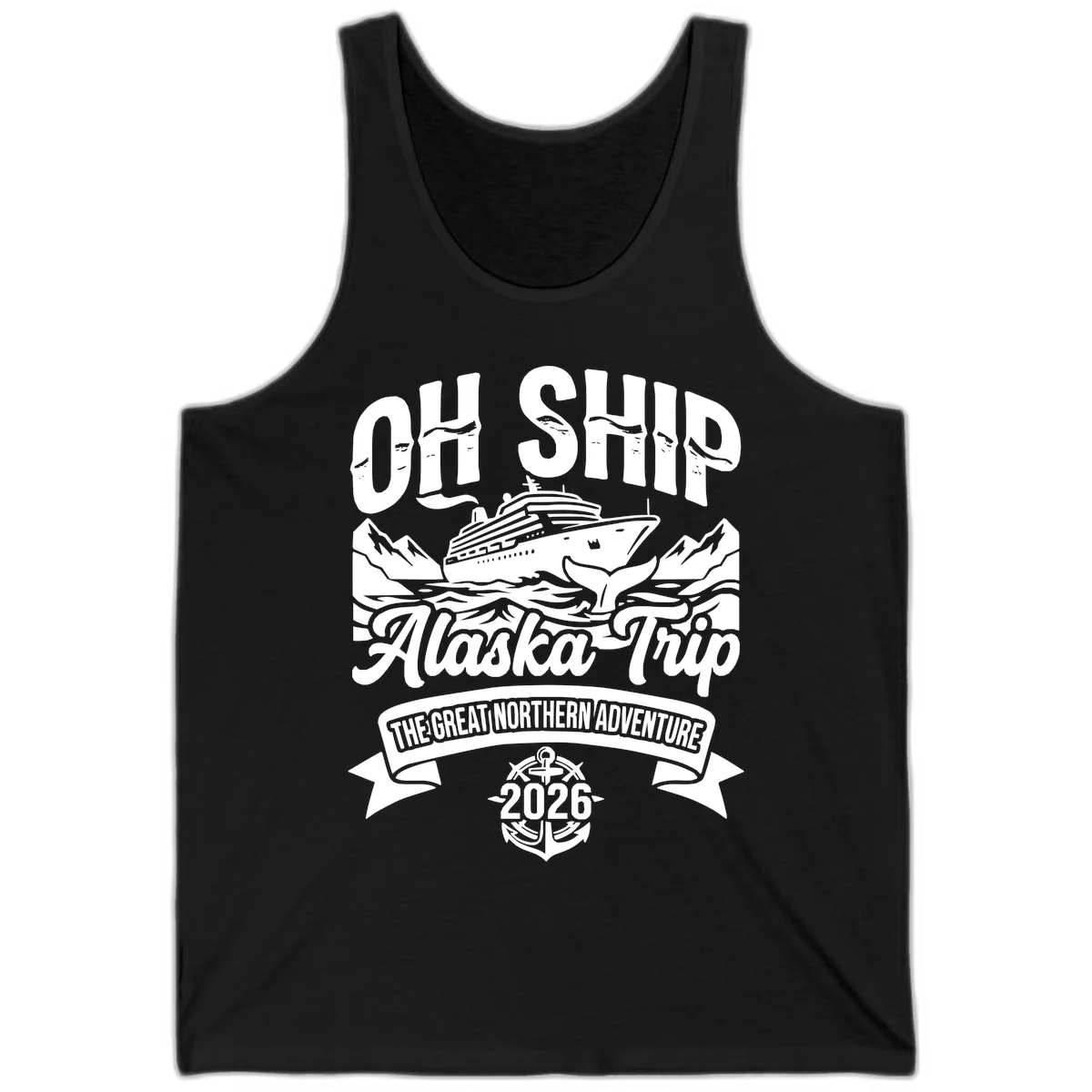 Off Ship Alaska Trip Cruise Adventure Tank in Black