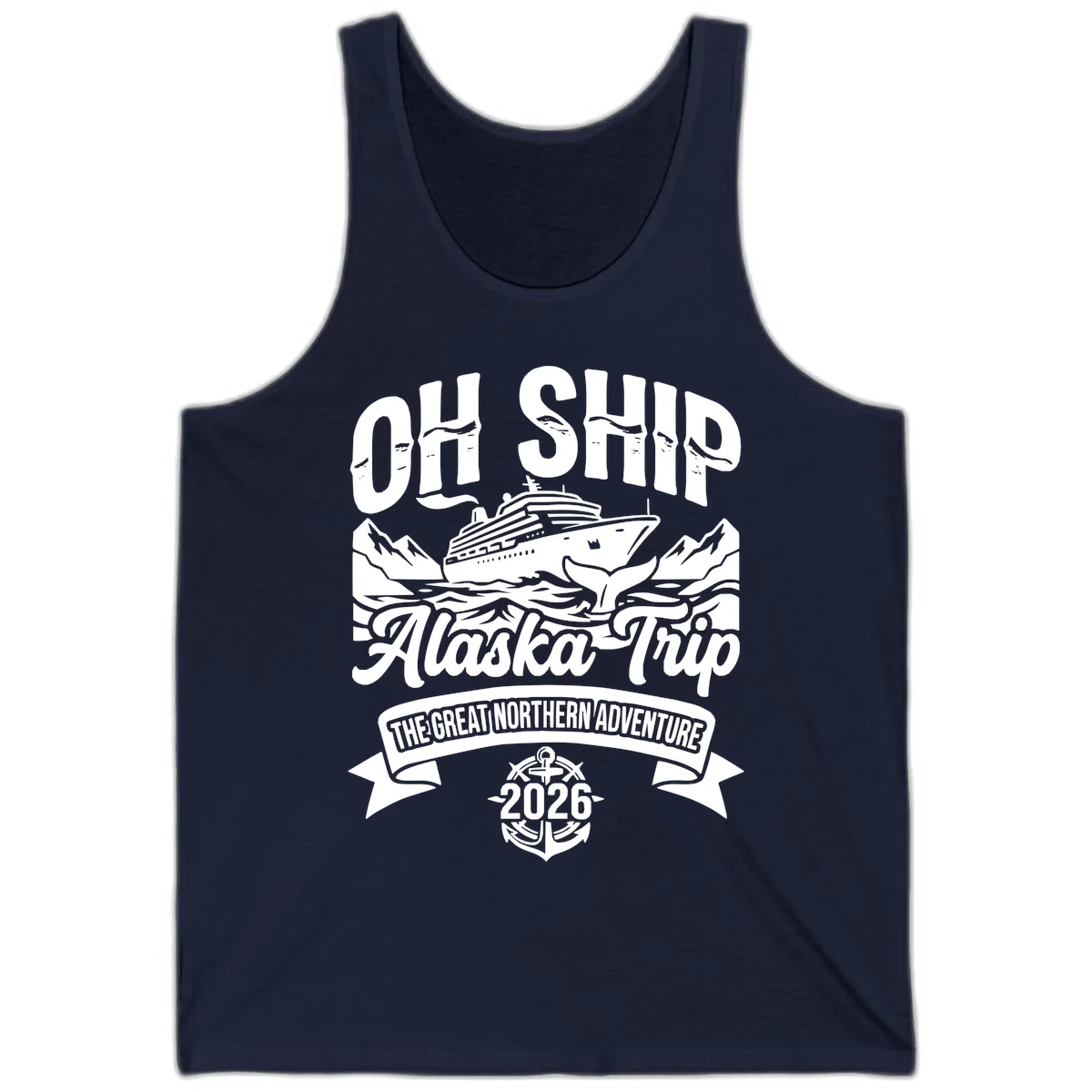 Off Ship Alaska Trip Cruise Adventure Tank in Navy