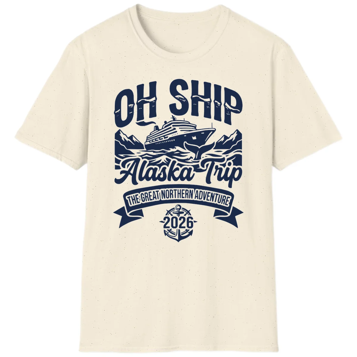 Off Ship Alaska Trip Cruise Adventure T-Shirt in Natural