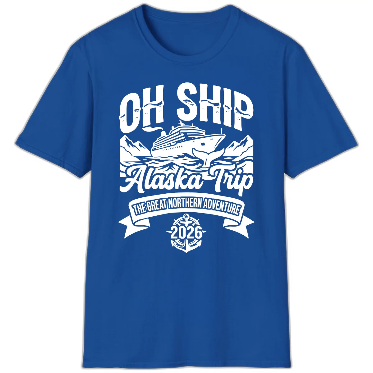 Off Ship Alaska Trip Cruise Adventure T-Shirt in Royal
