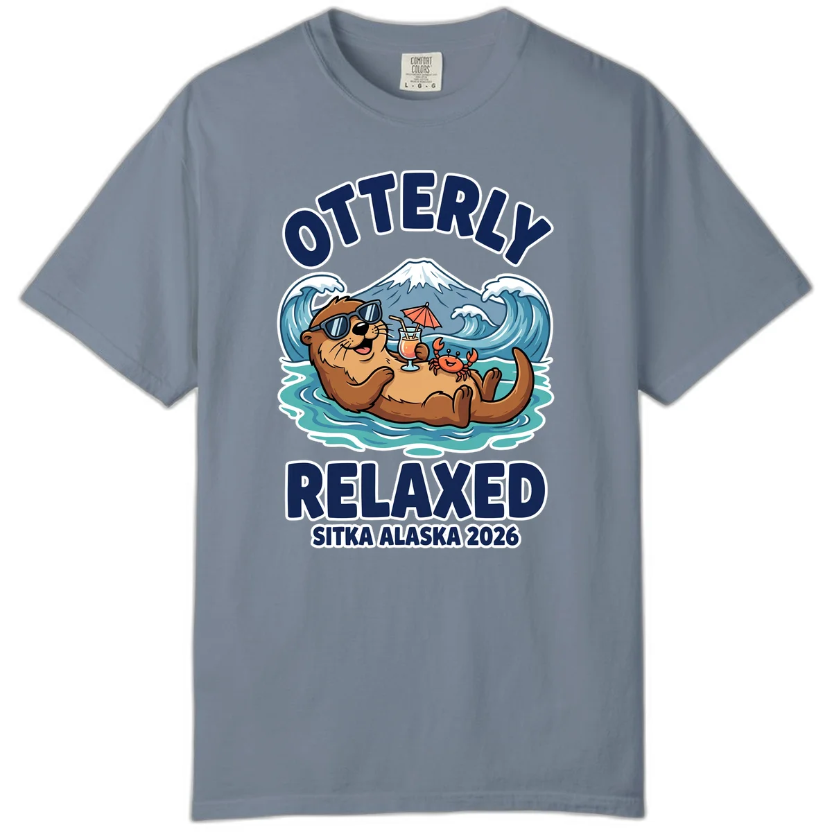 Otter Relaxed Sitka Alaska 2026 Comfort Color Tee in Blue Jean