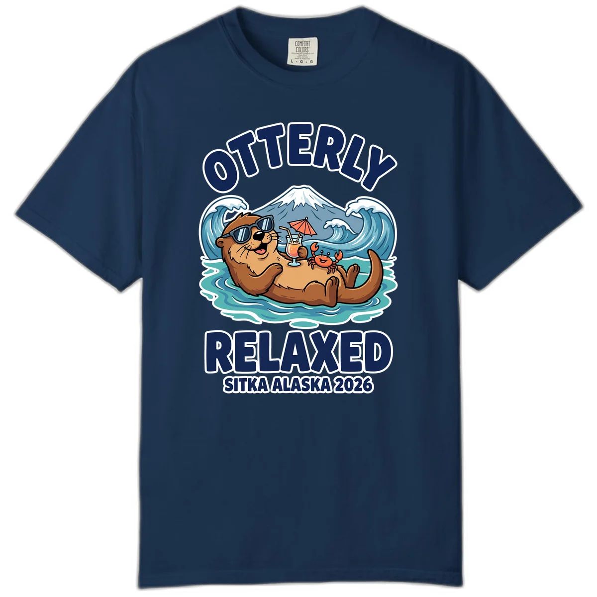 Otter Relaxed Sitka Alaska 2026 Comfort Color Tee in Navy
