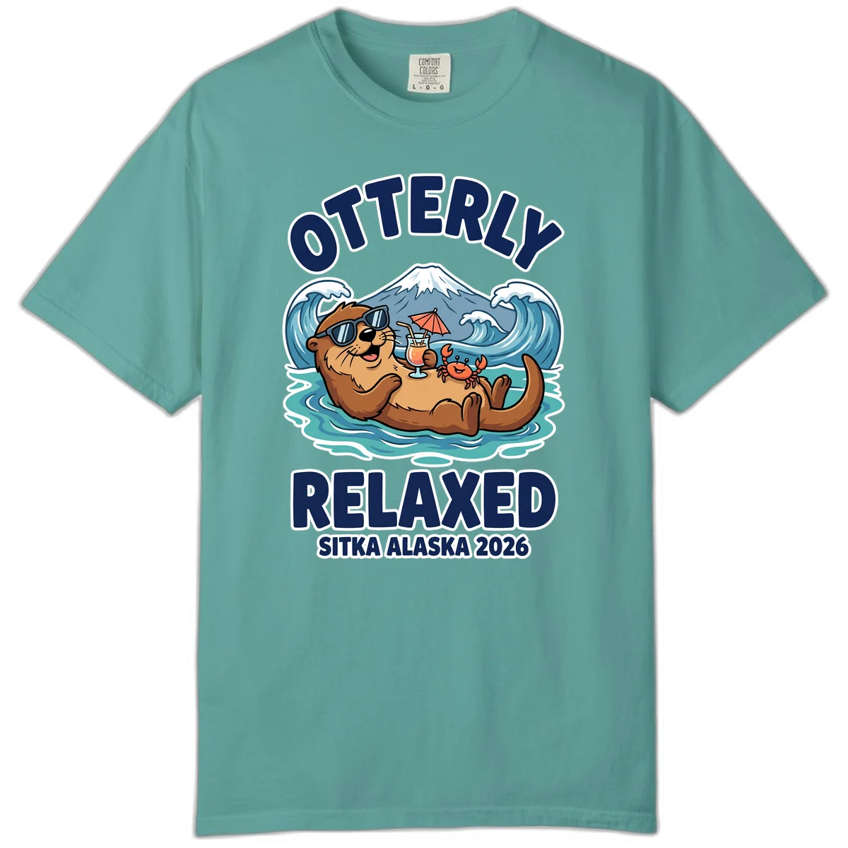Otter Relaxed Sitka Alaska 2026 Comfort Color Tee in Seafoam