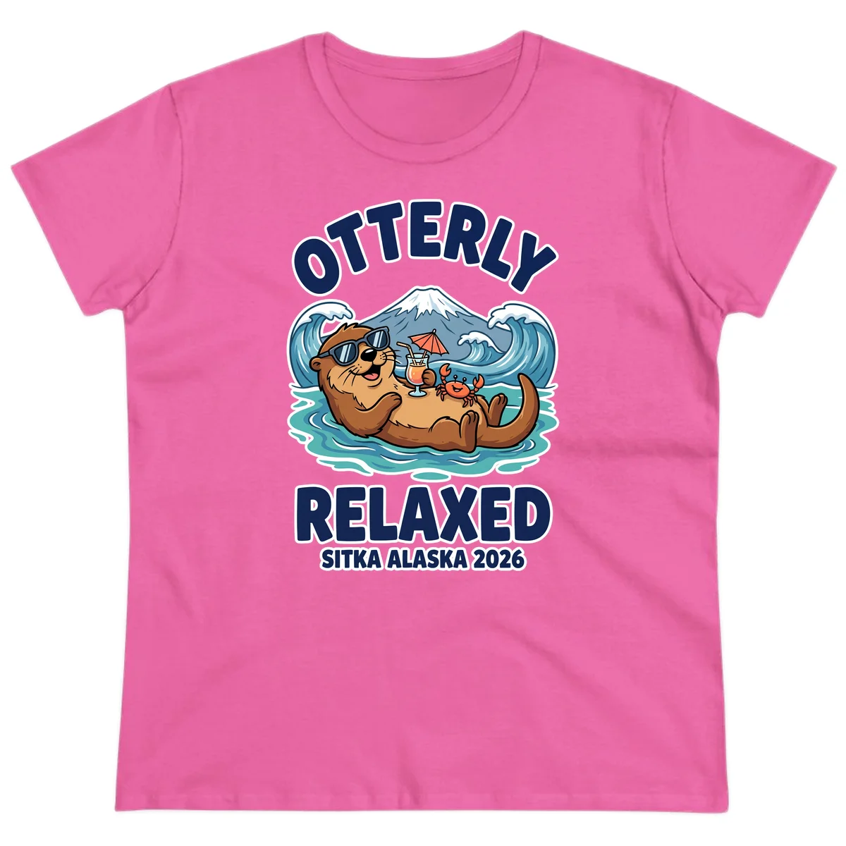 Otter Relaxed Sitka Alaska 2026 Ladies Tee in Azalea