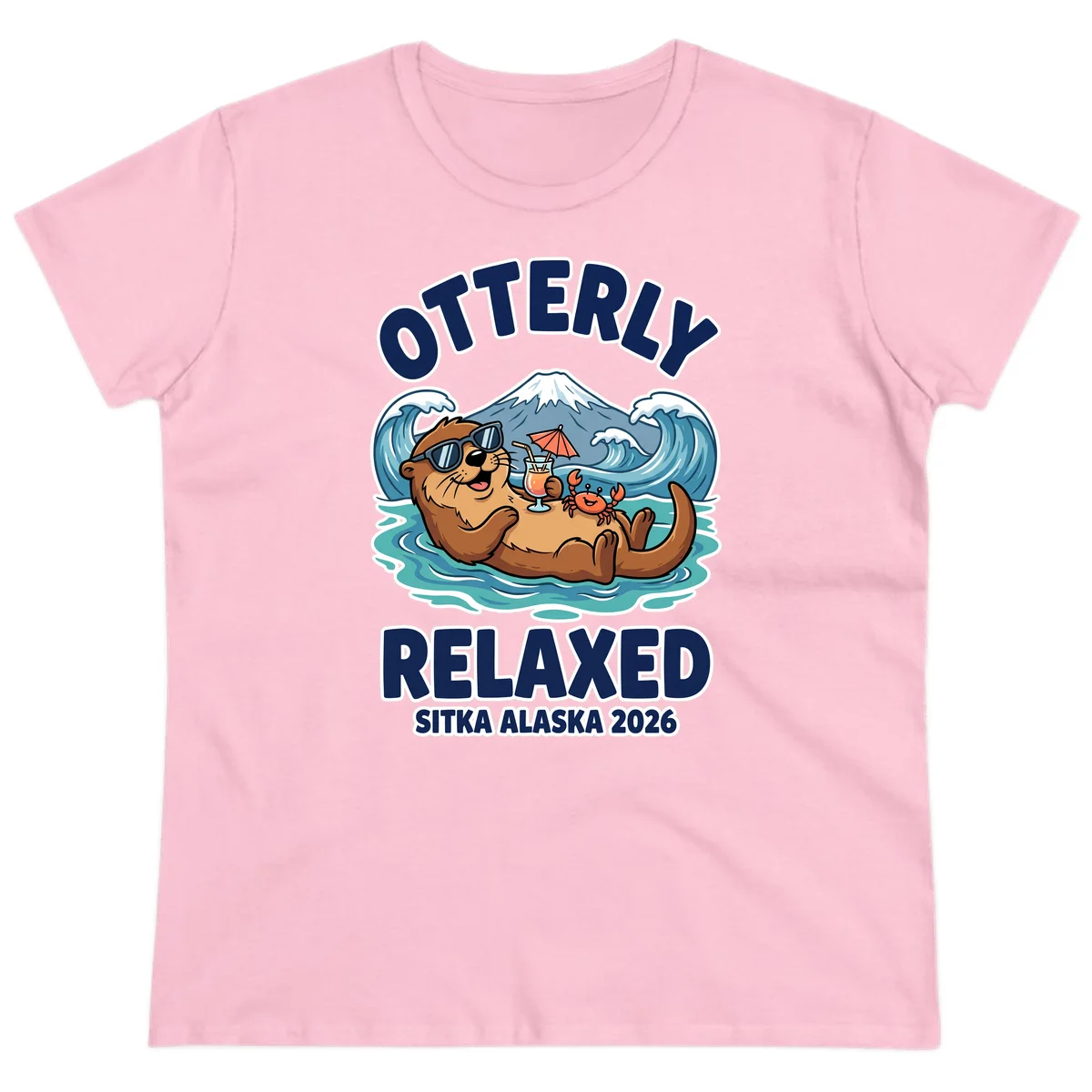 Otter Relaxed Sitka Alaska 2026 Ladies Tee in Light Pink