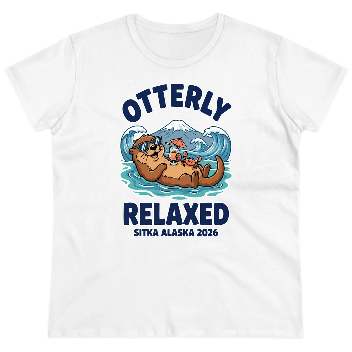 Otter Relaxed Sitka Alaska 2026 Ladies Tee in White