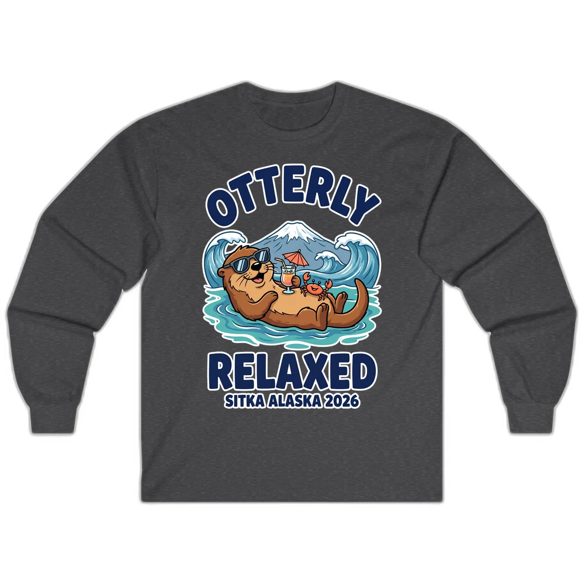 Otter Relaxed Sitka Alaska 2026 Long Sleeve Tee in Dark Heather