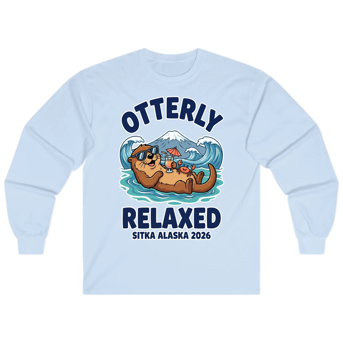 Otter Relaxed Sitka Alaska 2026 Long Sleeve Tee in Light Blue